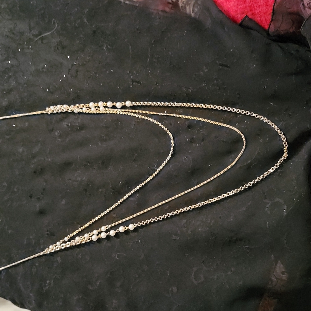 Large 3 tier drop necklace